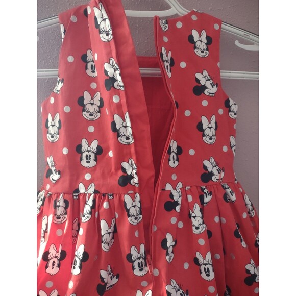 Disney Store Mickey Minnie Mouse Tutu Tulle Red Sleeveless Dress Sz 3 Polka Dot - Picture 8 of 13